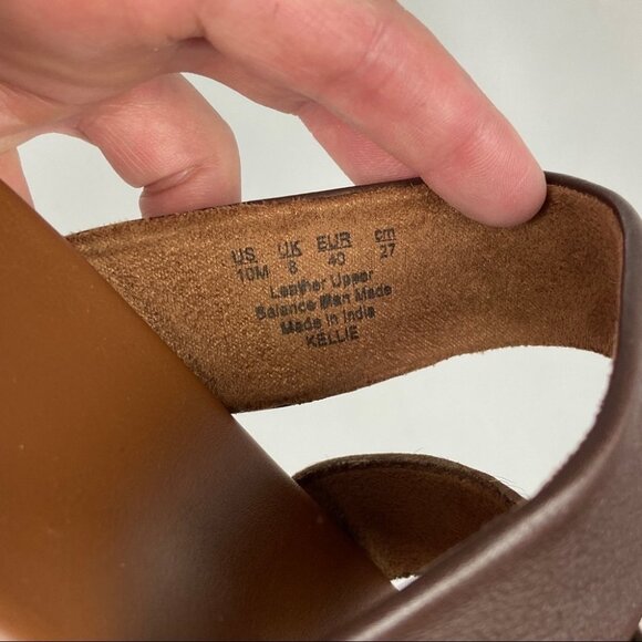 NEW Naturalizer Kellie Slide Sandals Leather Comfort Slip On Slides Size 10 Boho - Picture 9 of 9